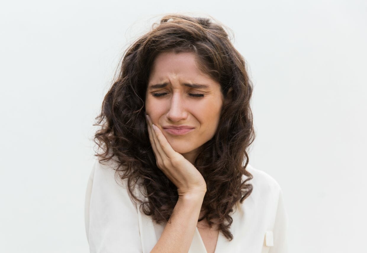 Patient with tooth pain